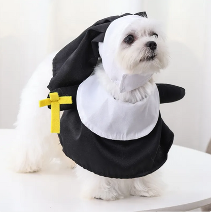 Halloween Costume: Nun Dress small dog