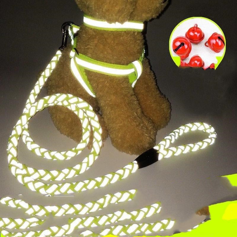 Dog Reflective Leash collar chest set