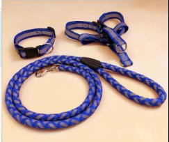 Dog Reflective Leash collar chest set