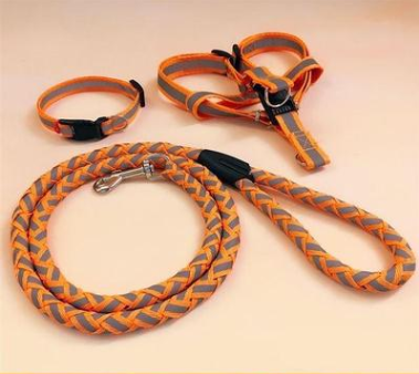 Dog Reflective Leash collar chest set