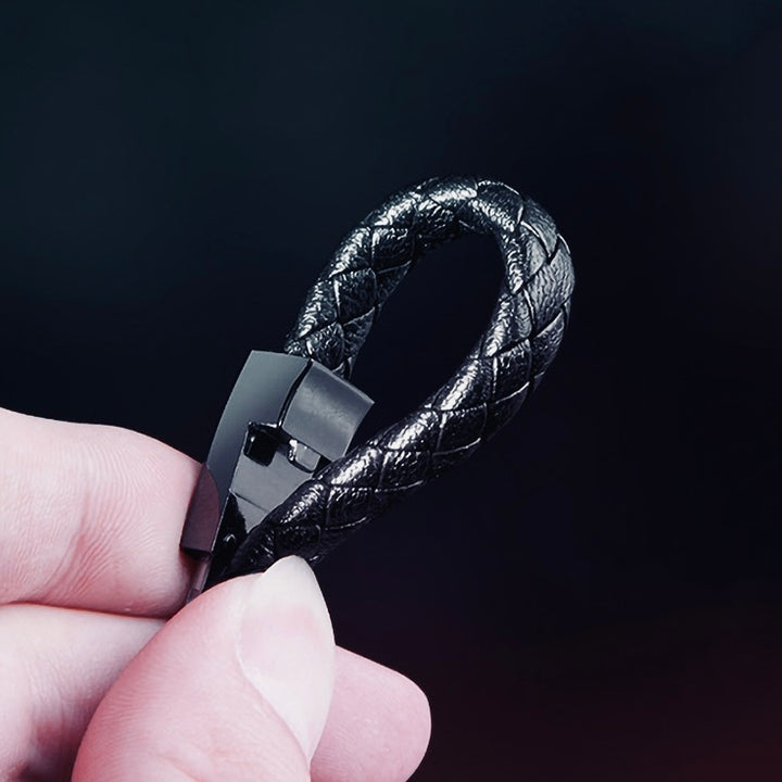 Charging Bracelet- Stylish braided leather